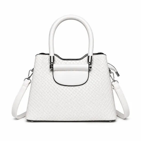 White_Vexa_Textured_Satchel_Handbag_3_Compartments_Mini_Top_Handle_Bag_For_Women