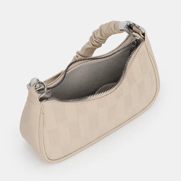 Khaki_Celeste_Mini_Hobo_Bag_Elegant_Faux_Leather_Shoulder_Handbag_For_Women