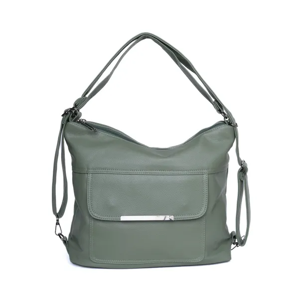 Green_Versahobo_2_1_Convertible_Handbag_Backpack_2_Main_Compartments_For_Women