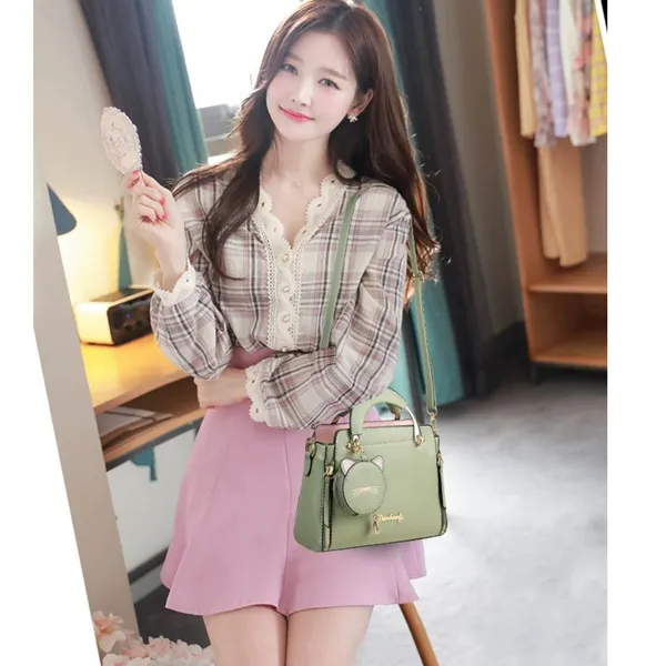 Green_Small_Satchel_Bag_Fancy_Satchel_Mall_Size_For_Women