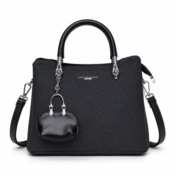 Black_Small_Satchel_Bag_3_Compartment_Sling_Strap_Structured_Small_For_Women