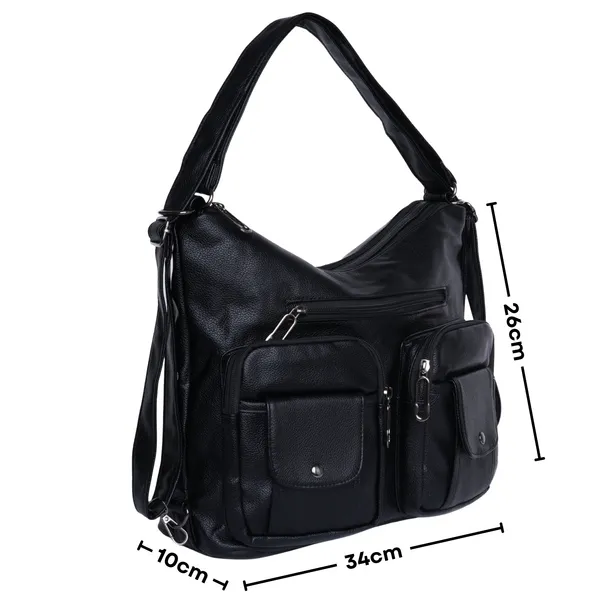 Black_Handbag_2_1_Convertible_Shoulder_Bag_Backpack_Pocket_For_Women