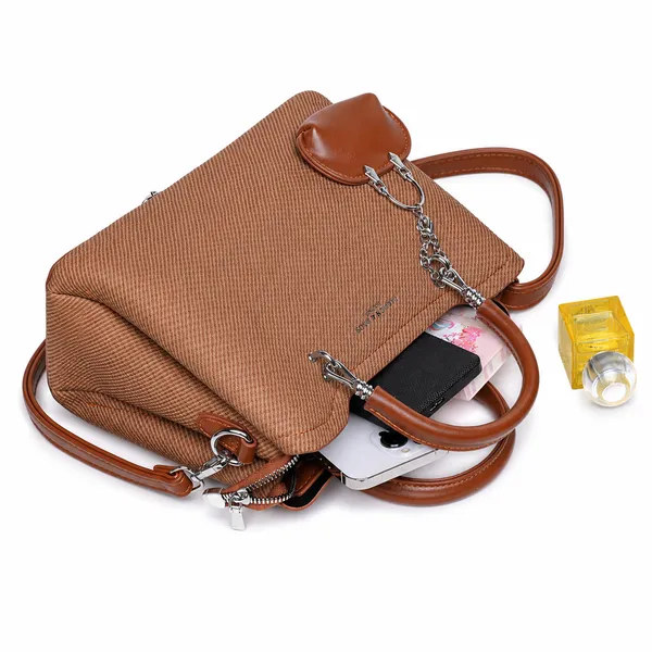 Brown_Small_Satchel_Bag_3_Compartment_Sling_Strap_Structured_Small_For_Women
