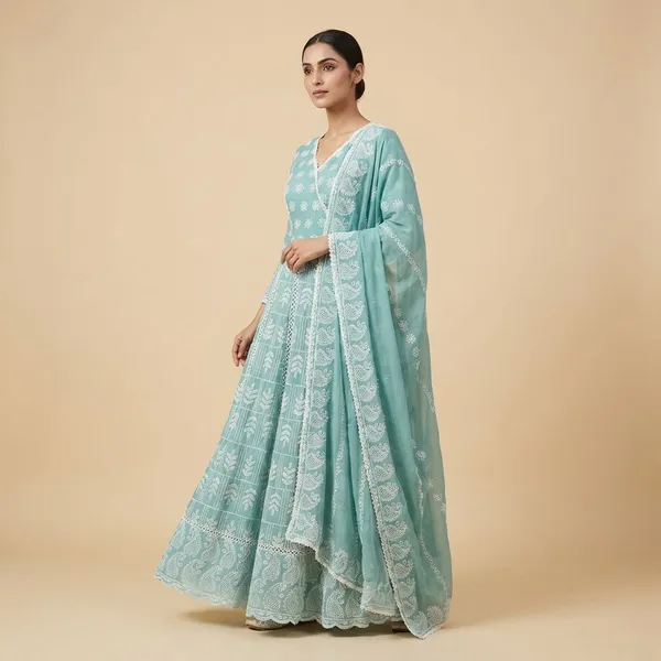 Light_Blue_Mal_Cotton_Embroidery_Printed_Anarkali_For_Women