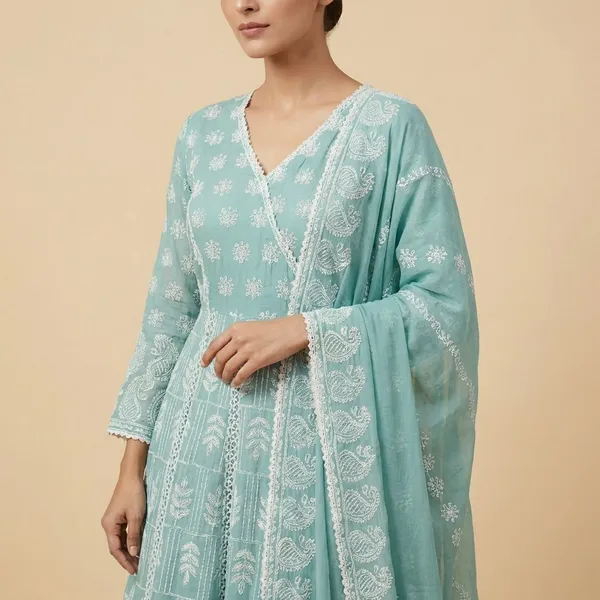 Light_Blue_Mal_Cotton_Embroidery_Printed_Anarkali_For_Women