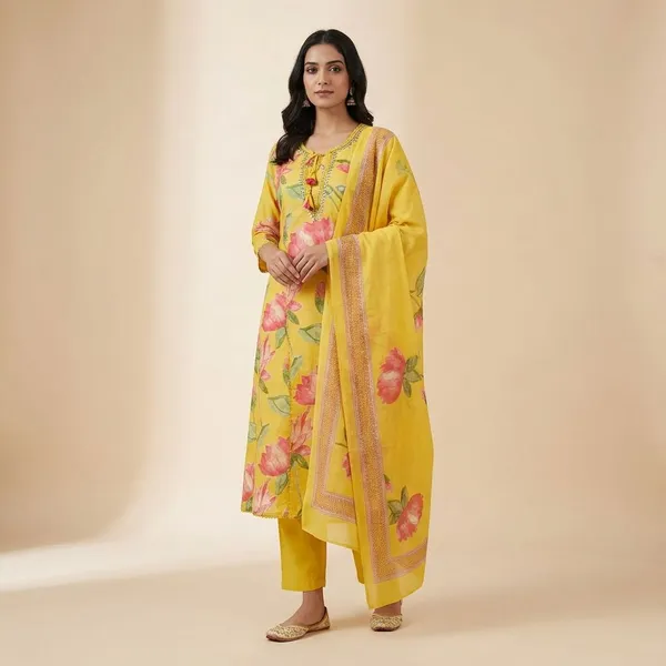 Yellow_Mal_Cotton_Anarkali_Kurta_Set_For_Women