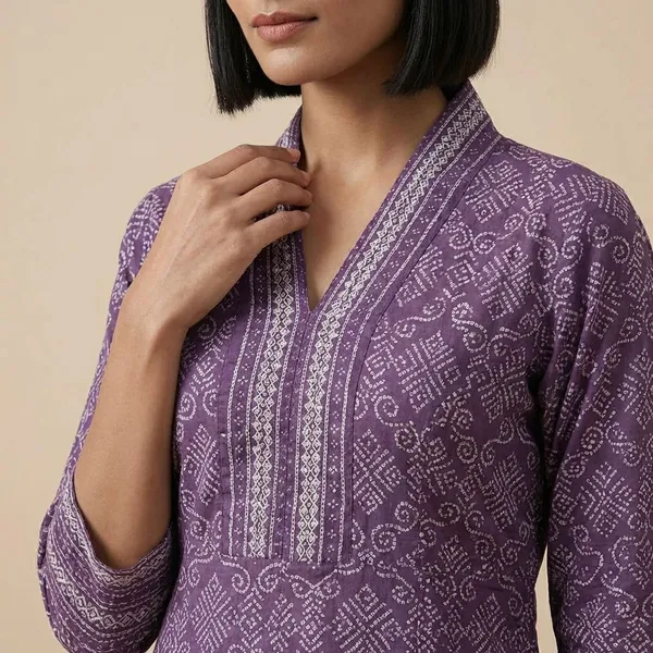 Musturd_Cotton_Onepice_Anarkali_Printed__And_Purple_Cotton_Printed_For_Women_Combo_Pack_Of_2