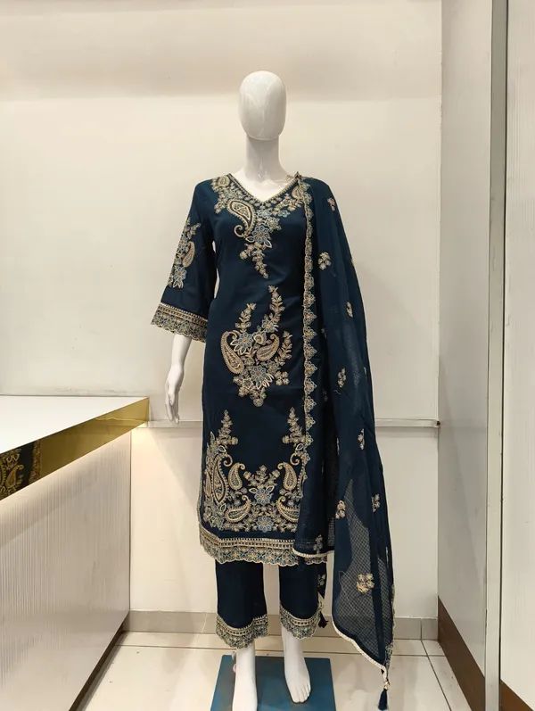 Navy_Blue_Cotton_Stright_Cut_For_Women