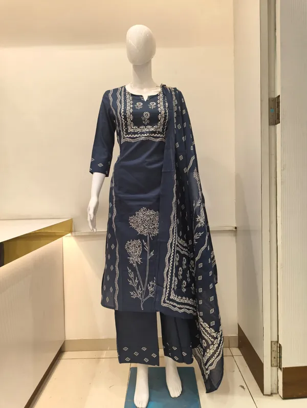 Navy_Blue_Cotton_Plazzo_Kurta_Set_For_Women
