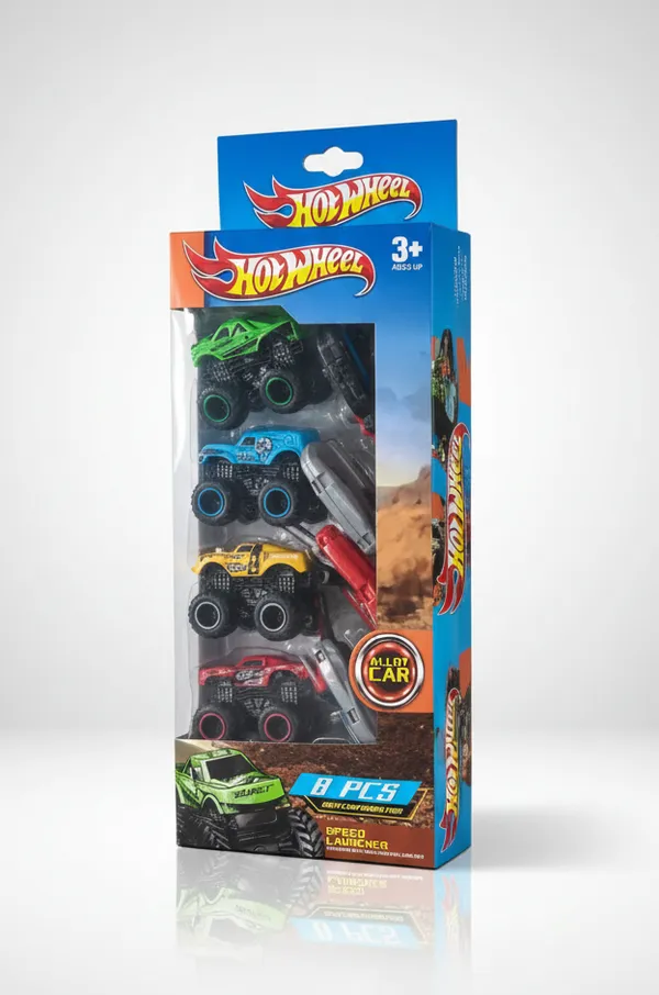 Multicolor_Hot_Wheels_4_Pack_Diecast_Monster_Trucks_Set_With_Launcher_|_Ultimate_Off_Road_Adventure_|_Color_May_Vary_|_Girls_&_Boys