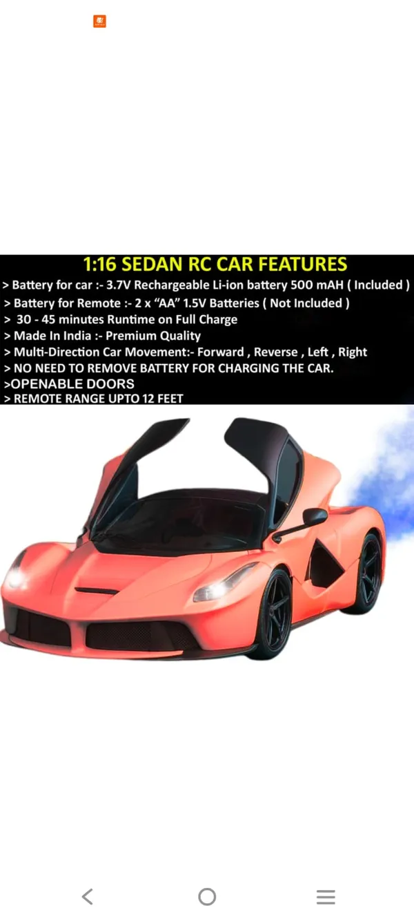_Rechargeable_Super_Car_with_SMOKE_Function,_Openable_Doors_&_Lights_(Red)