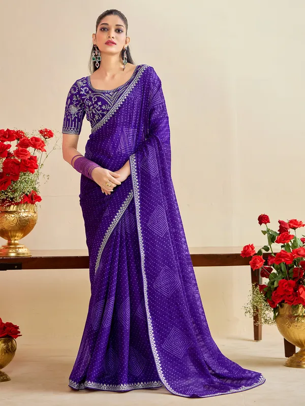 Women's_Georgette_Lavender_Embroidered_Designer_Saree_With_Blouse_Piece