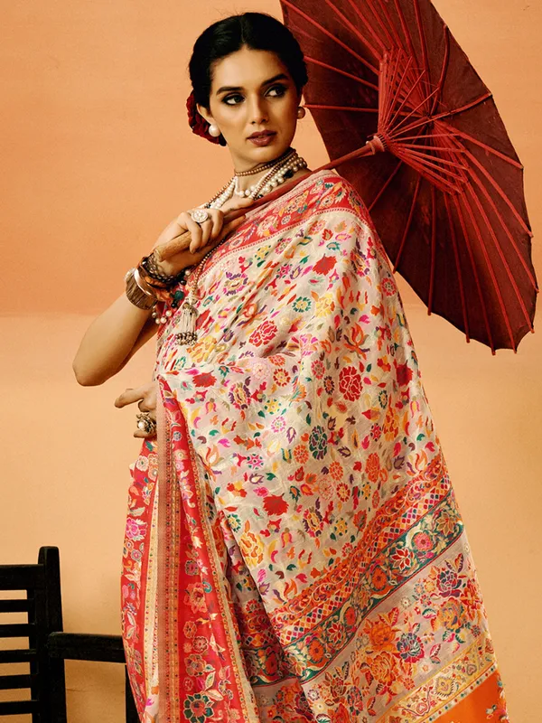 Women's_Cotton_Silk_Cream_Woven_Design_Designer_Saree_With_Blouse_Piece