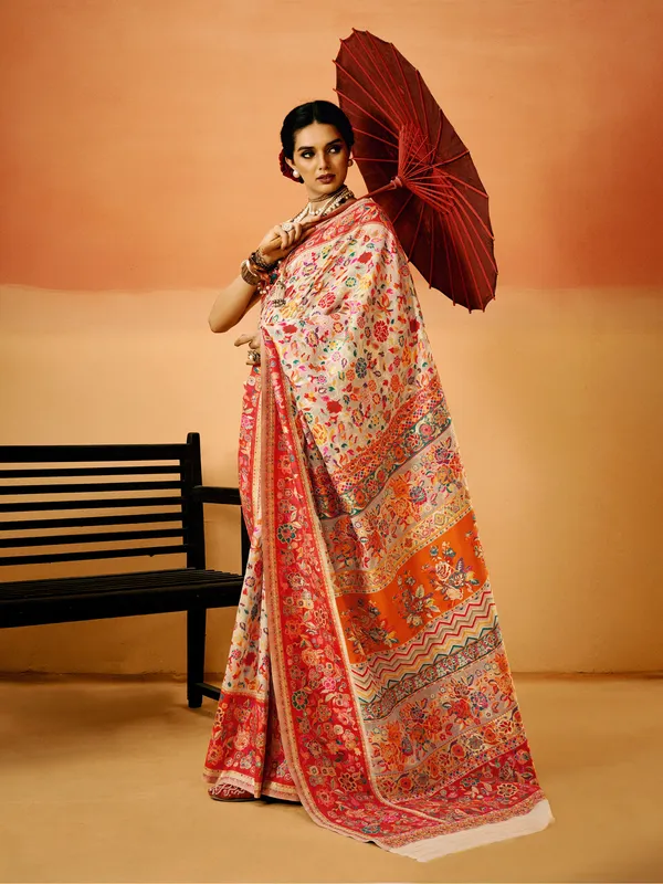 Women's_Cotton_Silk_Cream_Woven_Design_Designer_Saree_With_Blouse_Piece