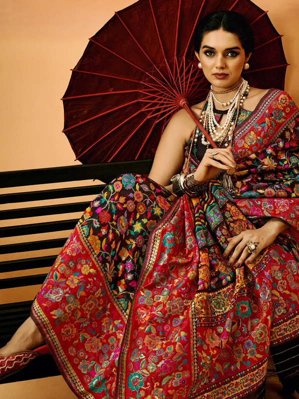 Women's_Cotton_Silk_Black_Woven_Design_Designer_Saree_With_Blouse_Piece