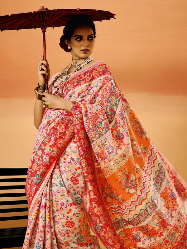 Women's_Cotton_Silk_Pink_Woven_Design_Designer_Saree_With_Blouse_Piece