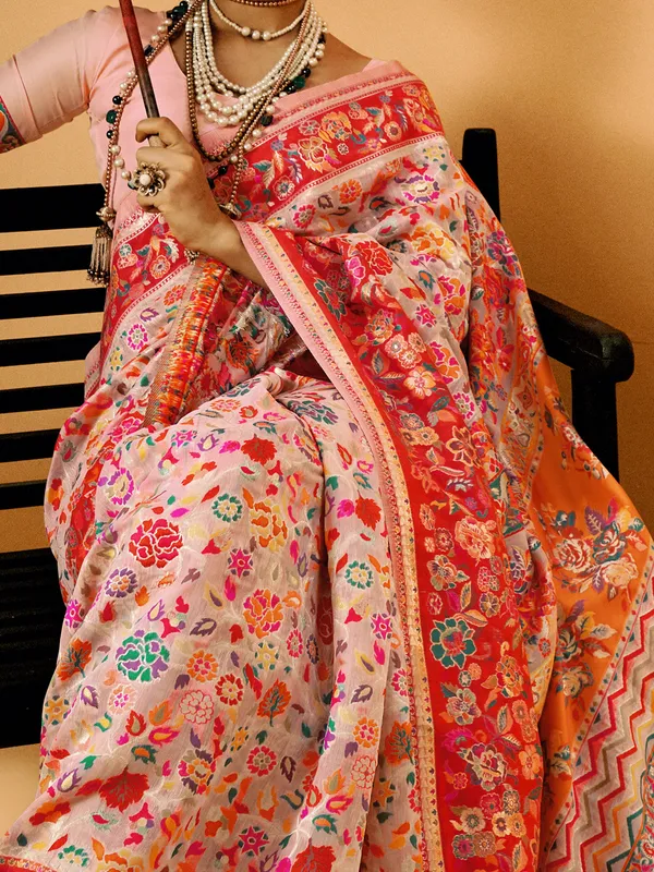 Women's_Cotton_Silk_Pink_Woven_Design_Designer_Saree_With_Blouse_Piece