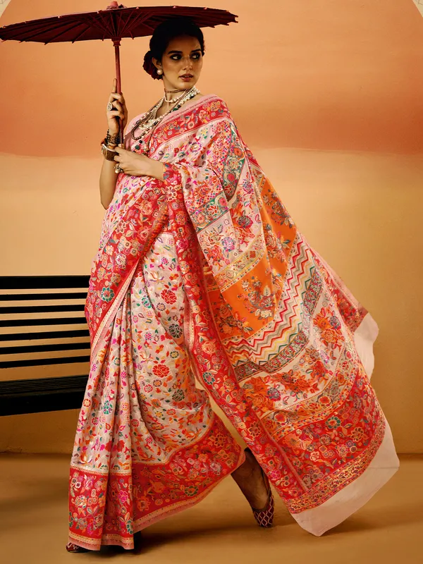 Women's_Cotton_Silk_Pink_Woven_Design_Designer_Saree_With_Blouse_Piece