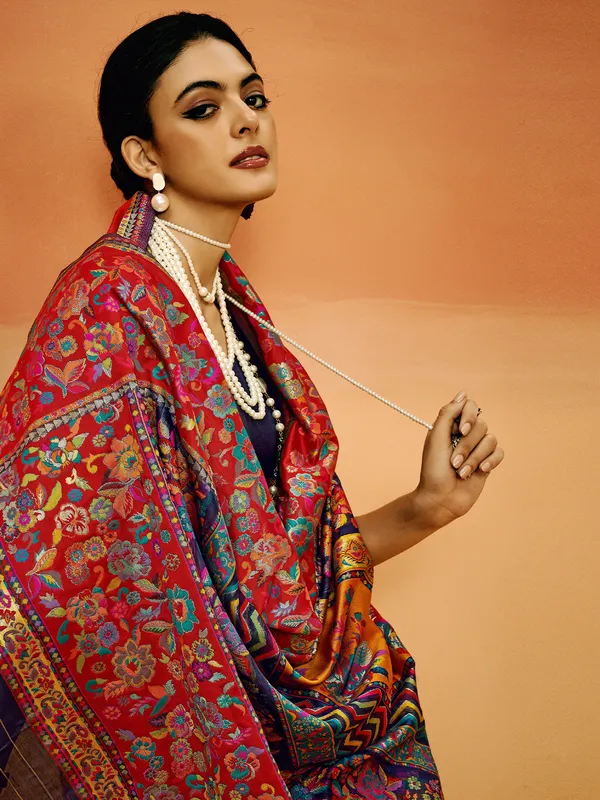 Women's_Cotton_Silk_Navy_Blue_Woven_Design_Designer_Saree_With_Blouse_Piece