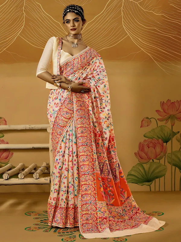 Women's_Cotton_Silk_Cream_Woven_Design_Designer_Saree_With_Blouse_Piece