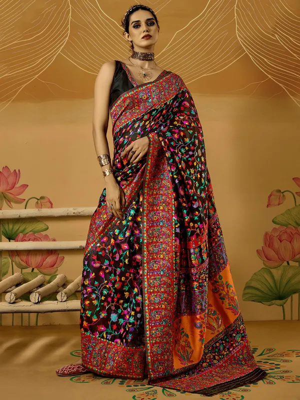 Women's_Cotton_Silk_Black_Woven_Design_Designer_Saree_With_Blouse_Piece