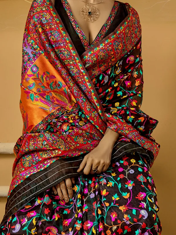 Women's_Cotton_Silk_Black_Woven_Design_Designer_Saree_With_Blouse_Piece