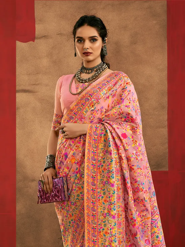 Women's_Cotton_Silk_Pink_Woven_Design_Designer_Saree_With_Blouse_Piece