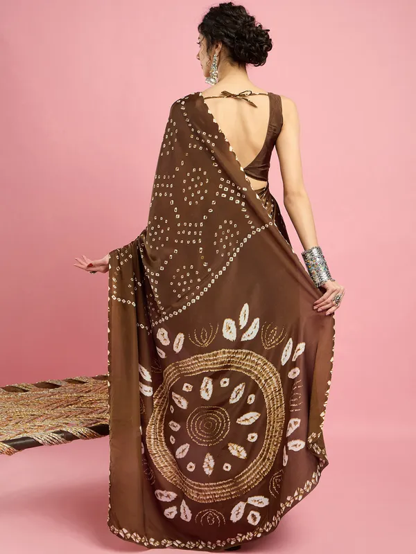 Women's_Crepe_Brown_Printed_Designer_Saree_With_Blouse_Piece