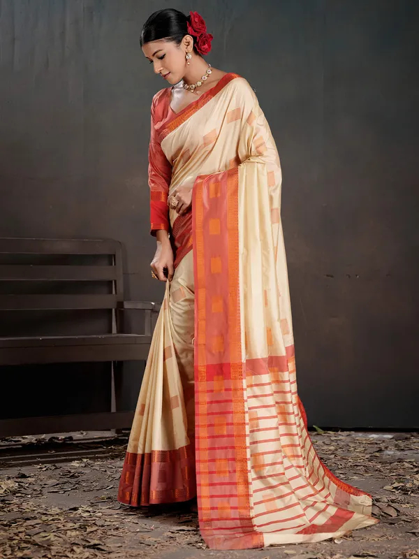 Women's_Silk_Blend_Off_White_Woven_Design_Designer_Saree_With_Blouse_Piece