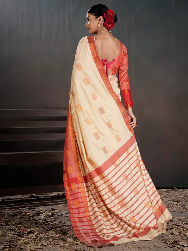 Women's_Silk_Blend_Off_White_Woven_Design_Designer_Saree_With_Blouse_Piece
