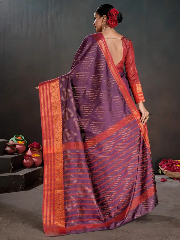 Women's_Silk_Blend_Purple_Woven_Design_Designer_Saree_With_Blouse_Piece