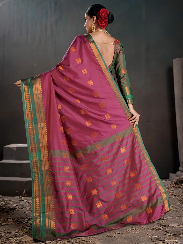 Women's_Silk_Blend_Purple_Woven_Design_Designer_Saree_With_Blouse_Piece