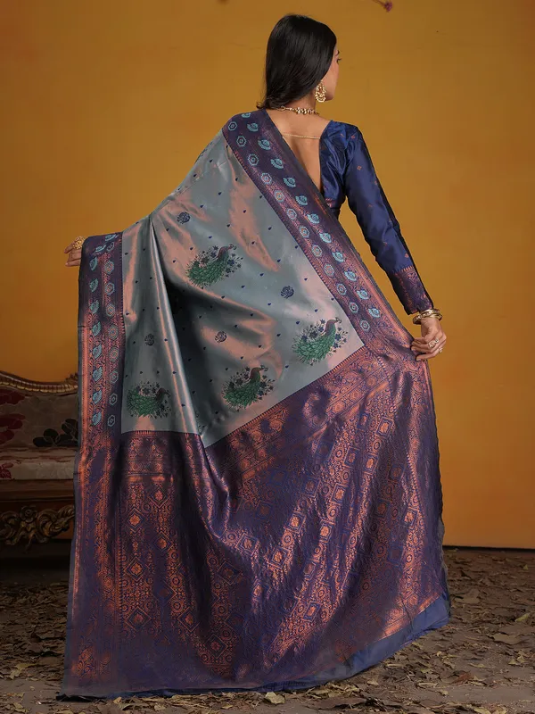 Women's_Silk_Blend_Light_Blue_Woven_Design_Designer_Saree_With_Blouse_Piece