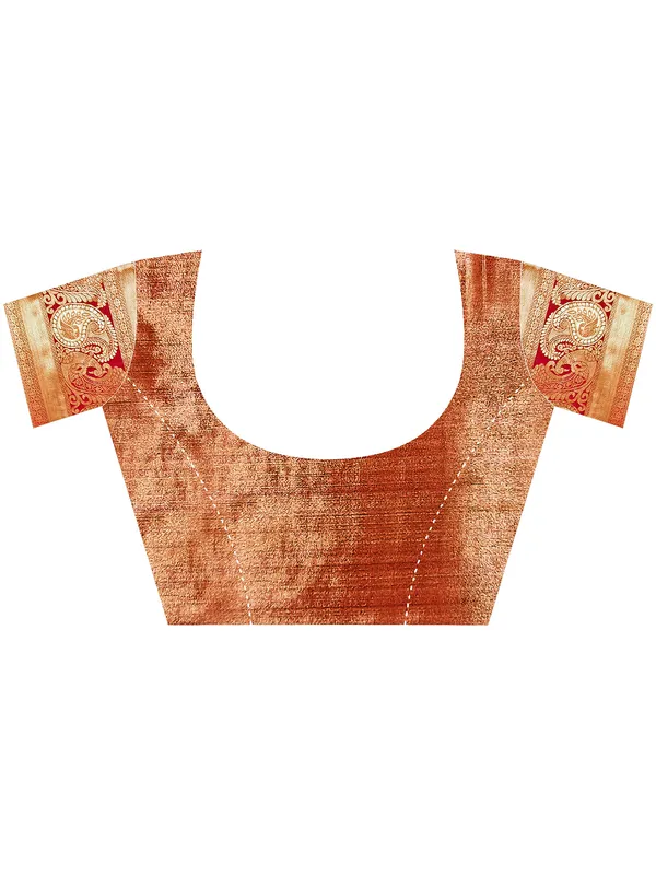 Women's_Silk_Blend_Orange_Woven_Design_Designer_Saree_With_Blouse_Piece