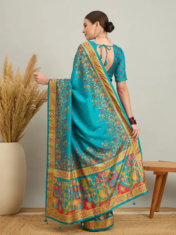 Women's_Silk_Blend_Light_Blue_Digital_Print_Designer_Saree_With_Blouse_Piece
