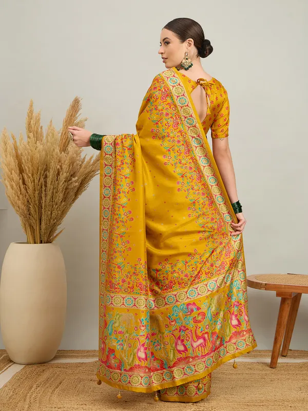 Women's_Silk_Blend_Mustard_Digital_Print_Designer_Saree_With_Blouse_Piece