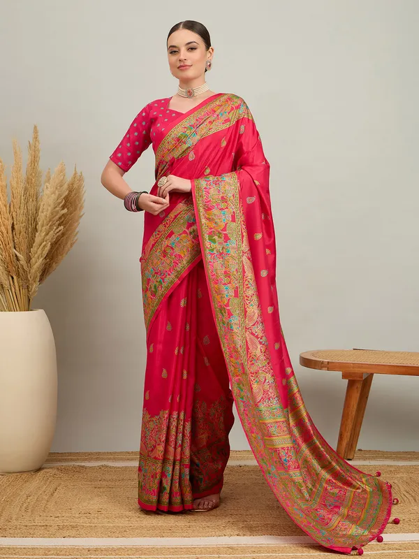 Women's_Silk_Blend_Pink_Digital_Print_Designer_Saree_With_Blouse_Piece