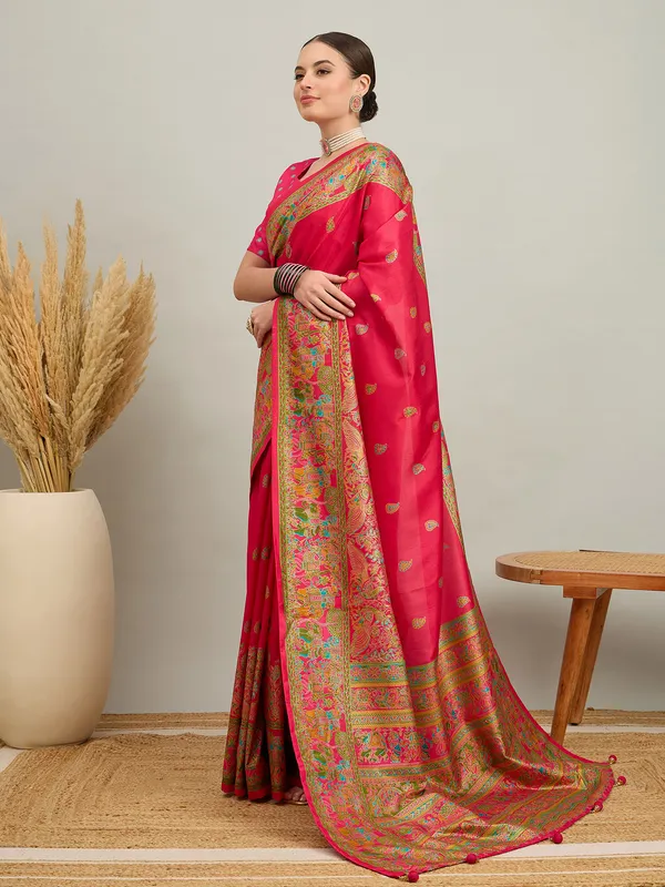 Women's_Silk_Blend_Pink_Digital_Print_Designer_Saree_With_Blouse_Piece