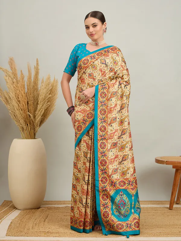 Women's_Silk_Blend_Light_Blue_Digital_Print_Designer_Saree_With_Blouse_Piece