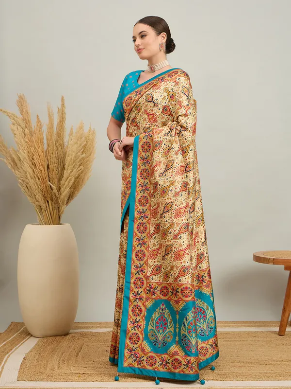 Women's_Silk_Blend_Light_Blue_Digital_Print_Designer_Saree_With_Blouse_Piece