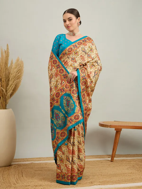 Women's_Silk_Blend_Light_Blue_Digital_Print_Designer_Saree_With_Blouse_Piece