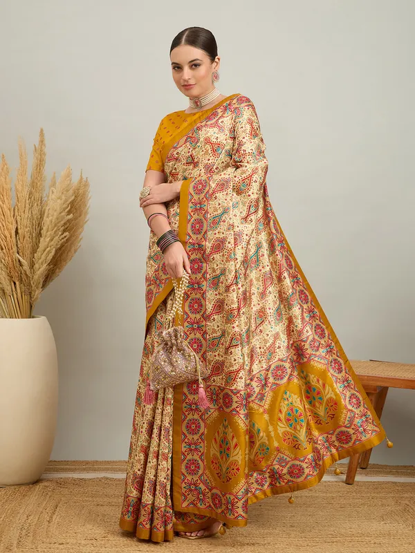 Women's_Silk_Blend_Mustard_Digital_Print_Designer_Saree_With_Blouse_Piece