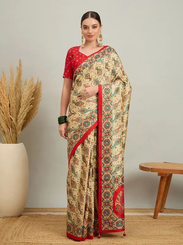 Women's_Silk_Blend_Red_Digital_Print_Designer_Saree_With_Blouse_Piece