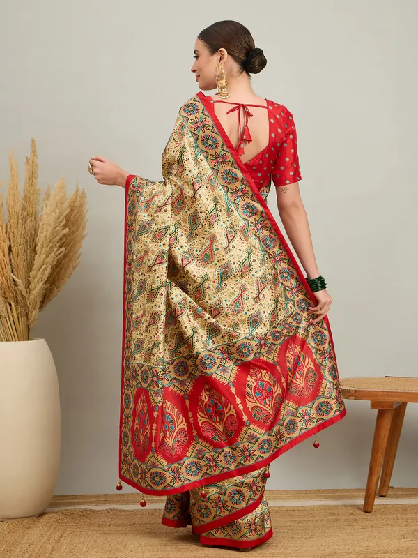 Women's_Silk_Blend_Red_Digital_Print_Designer_Saree_With_Blouse_Piece