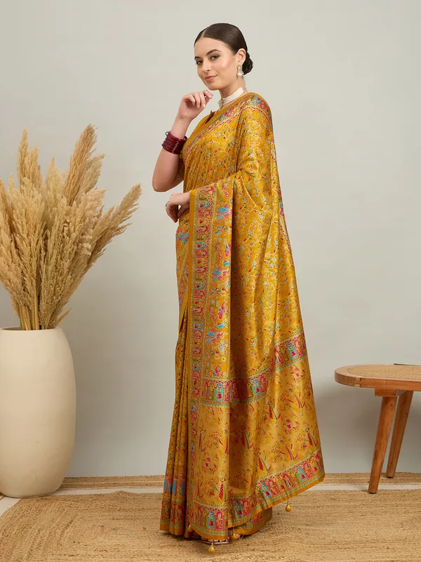 Women's_Silk_Blend_Mustard_Digital_Print_Designer_Saree_With_Blouse_Piece