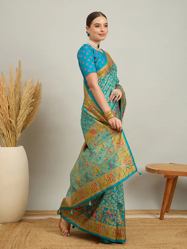 Women's_Silk_Blend_Light_Blue_Digital_Print_Designer_Saree_With_Blouse_Piece