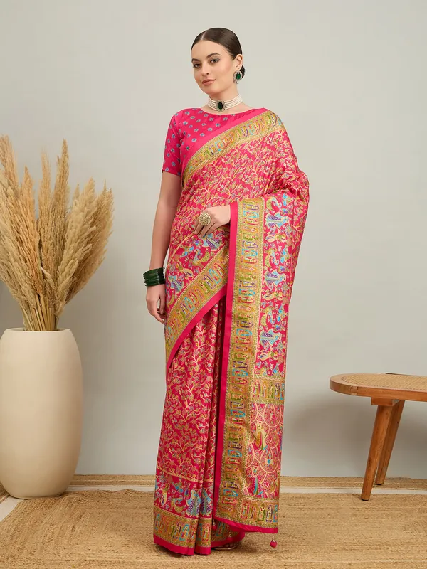 Women's_Silk_Blend_Pink_Digital_Print_Designer_Saree_With_Blouse_Piece