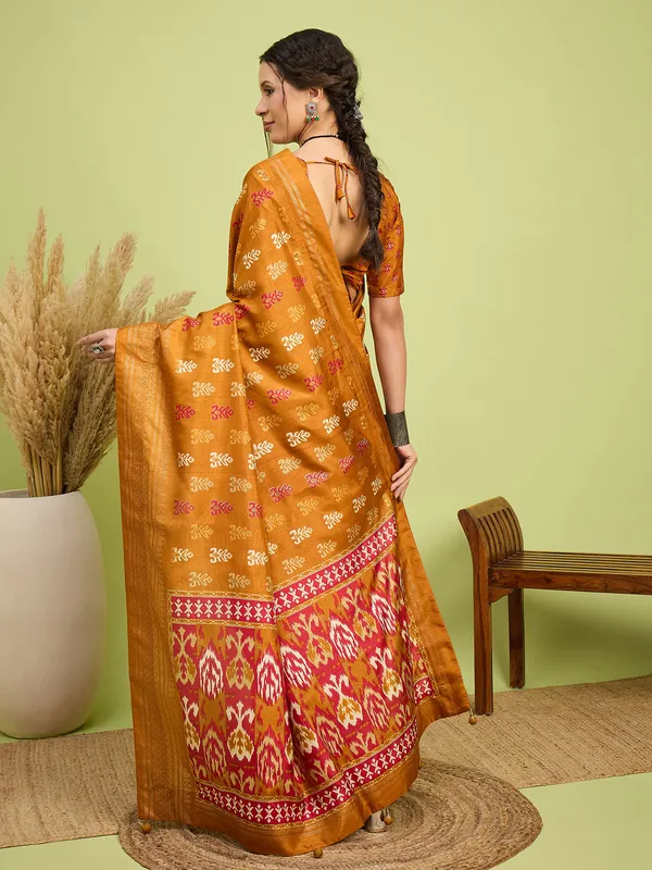 Women's_Silk_Blend_Mustard_Digital_Print_Designer_Saree_With_Blouse_Piece