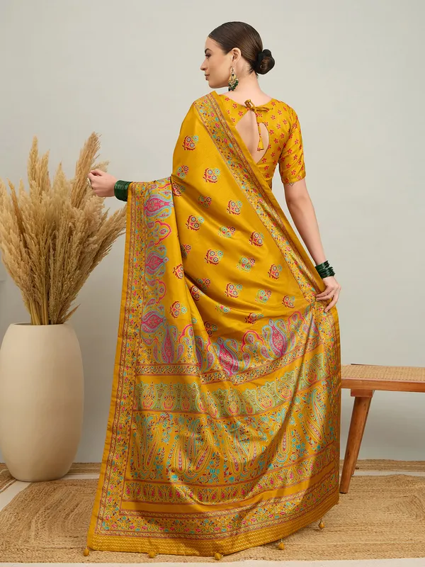 Women's_Silk_Blend_Mustard_Digital_Print_Designer_Saree_With_Blouse_Piece