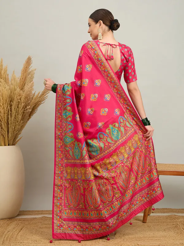 Women's_Silk_Blend_Pink_Digital_Print_Designer_Saree_With_Blouse_Piece